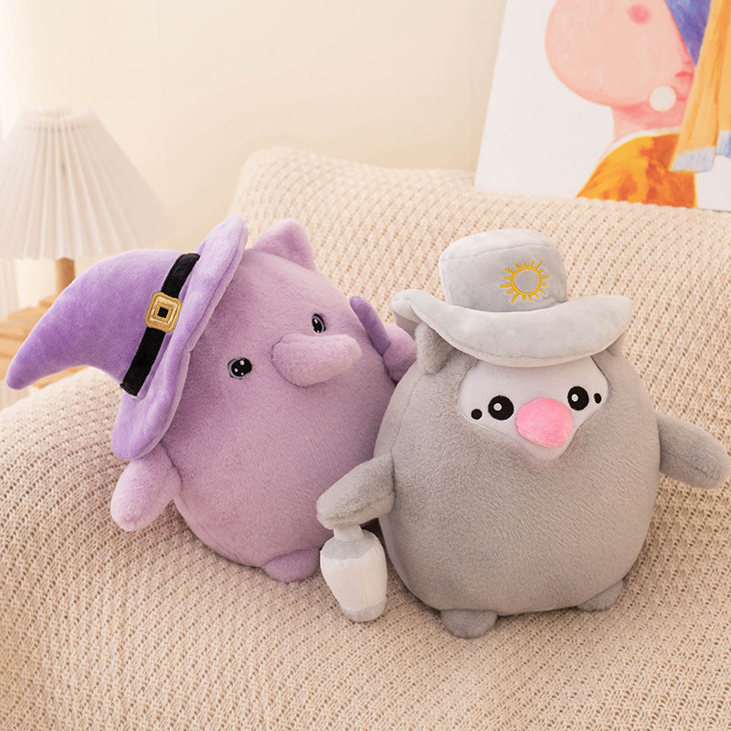 The Plague Doctor Crow Plushie with potiond rug