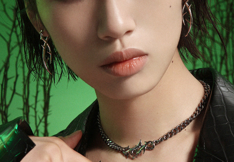 thorn Earrings Steel