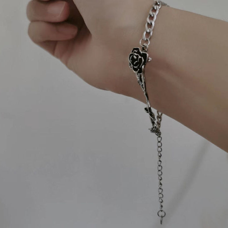 Thorn Rose Necklace Womens
