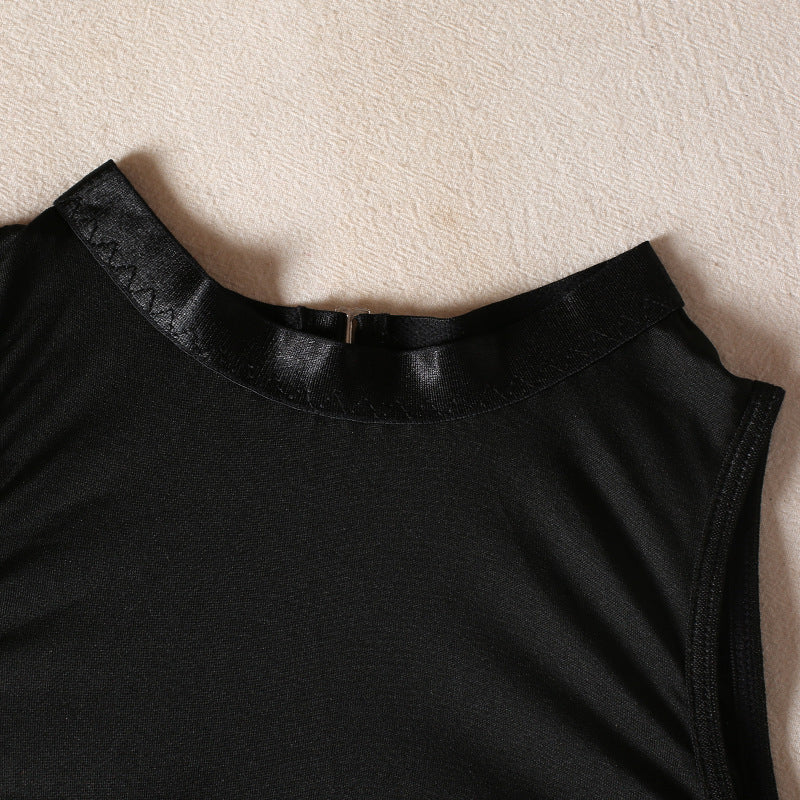 Transparent Black Mesh Alt Lingerie Set Womens black