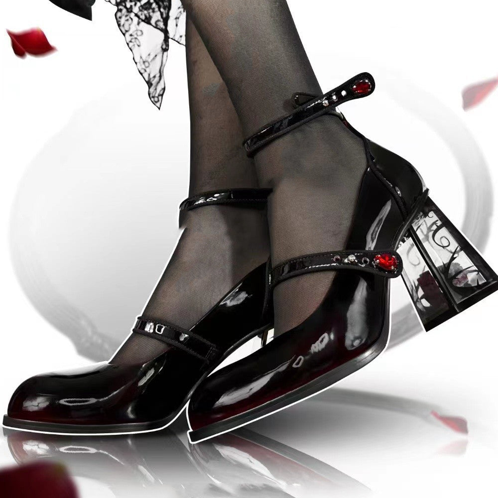 Transparent Heel Forever Rose Heels