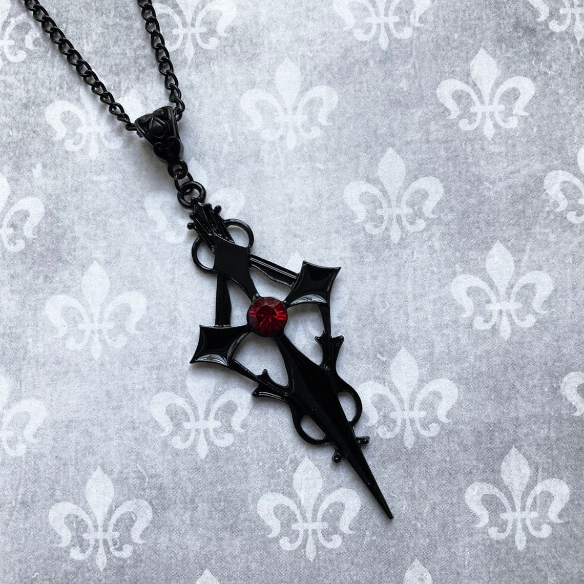 gothic Vampire Cross Necklace