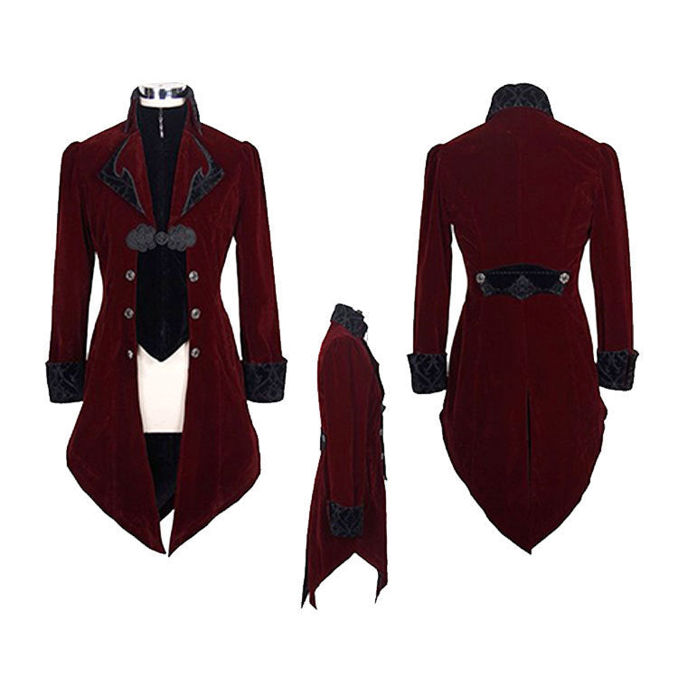 Vampire Goth Victorian Coat Tuxedo Womens
