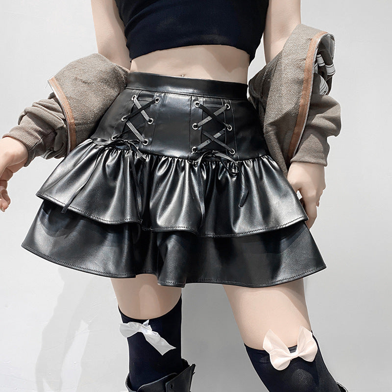 Vegan Leather Goth Skirt