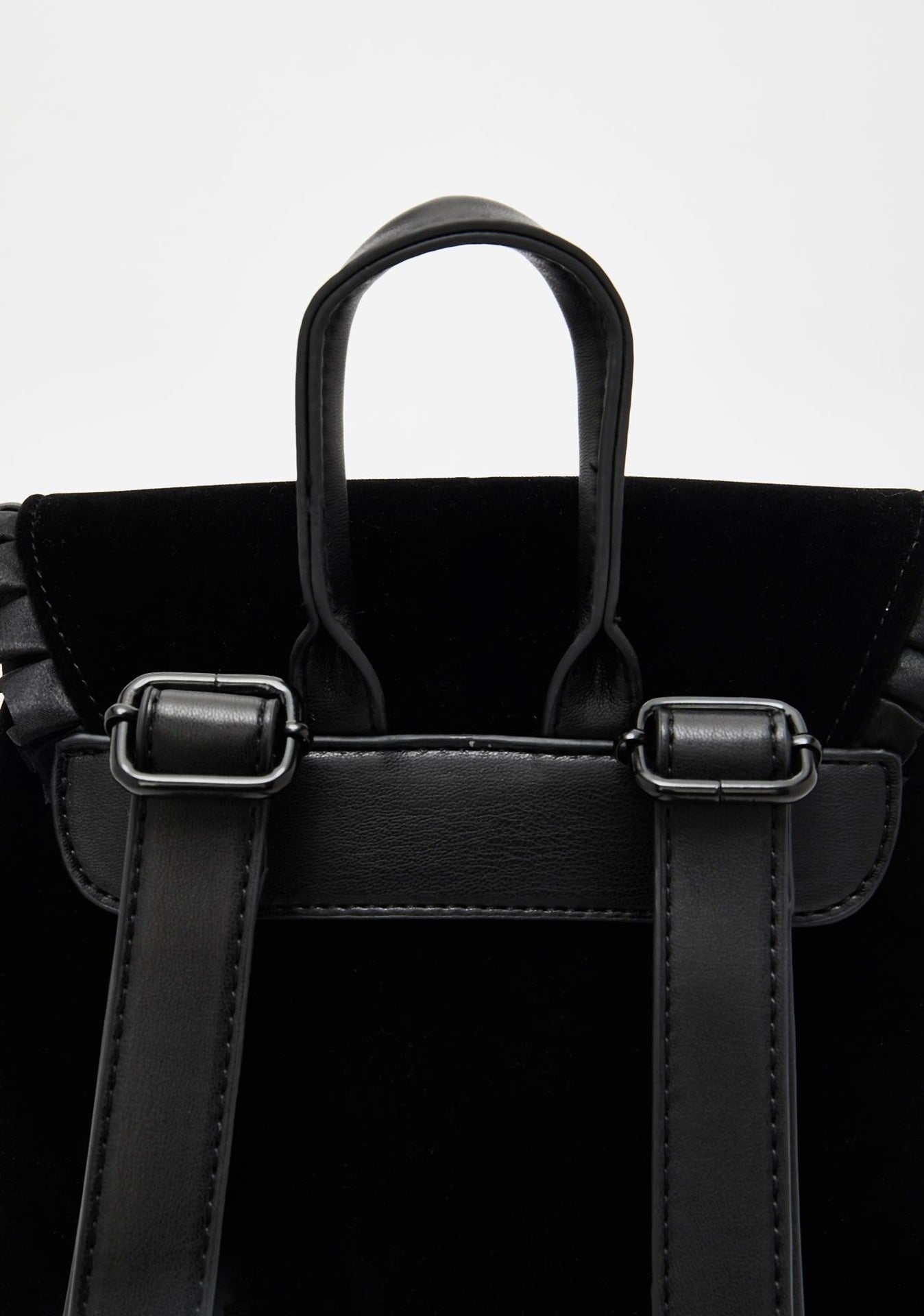 Velvet Black Goth Backpack Womens