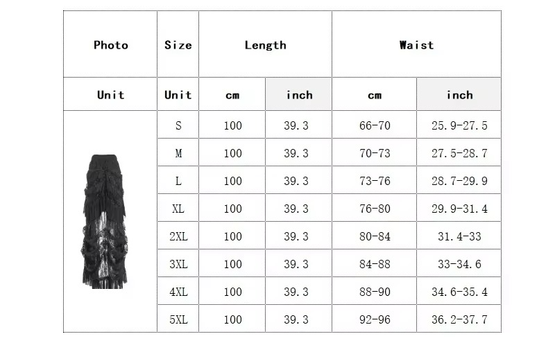 Long Gothic Victorian Skirt Black with Lace