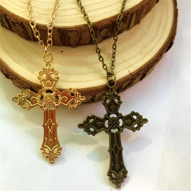 Vintage Baroque Cross Necklace
