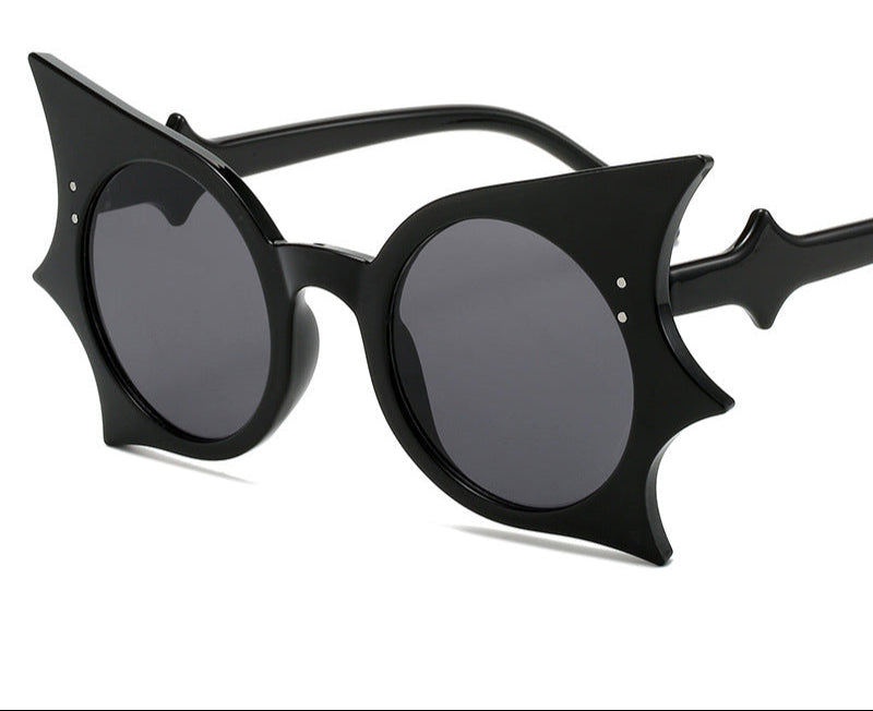 black Vintage Goth Sunglasses Black