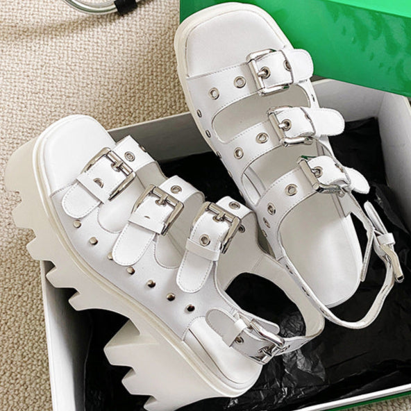 Waterproof Thick Sole Sandals Gothic Style