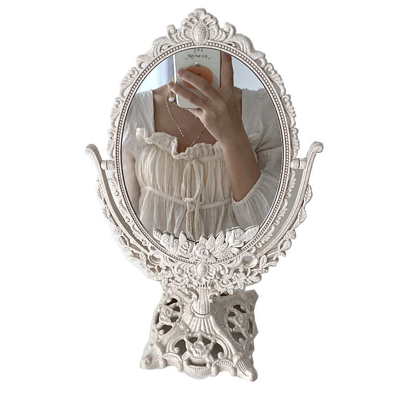 White Goth Victorian Makeup Mirror