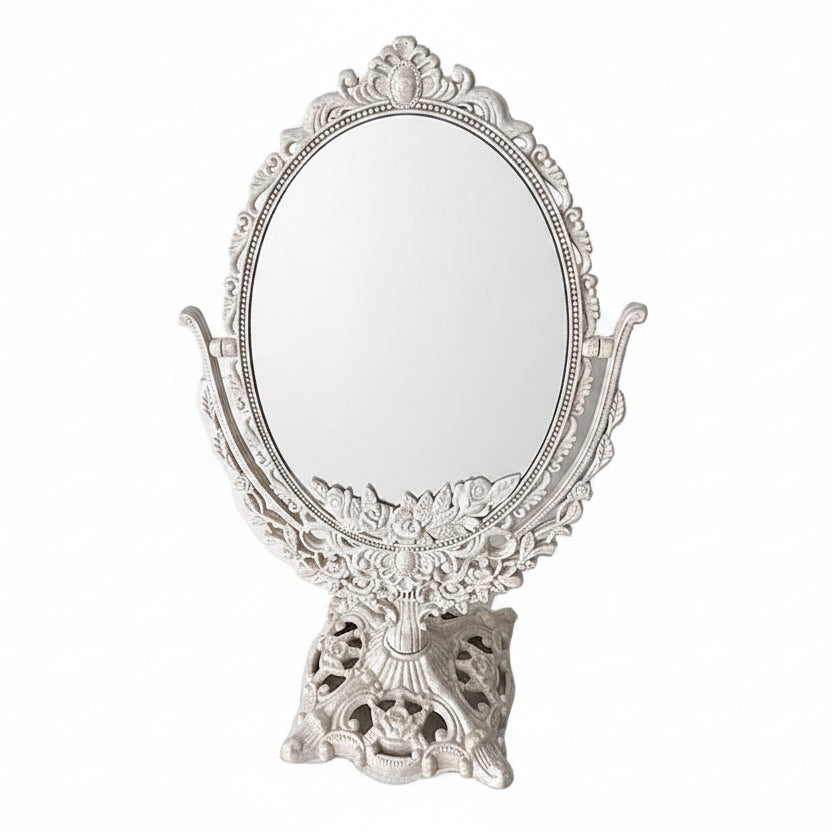 White Goth Victorian Makeup Mirror