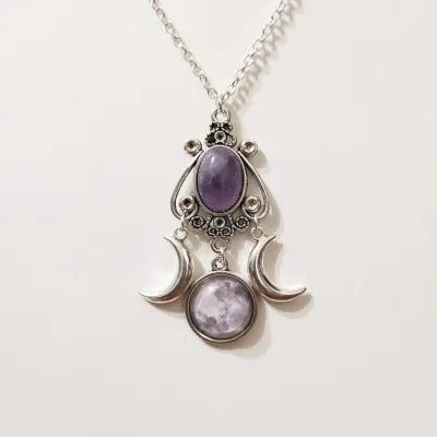 Witch Gothic Moon Necklace