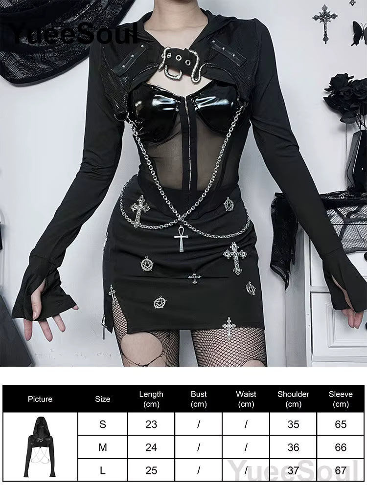 Witch Hooded Shrug Sleeve Cardigan