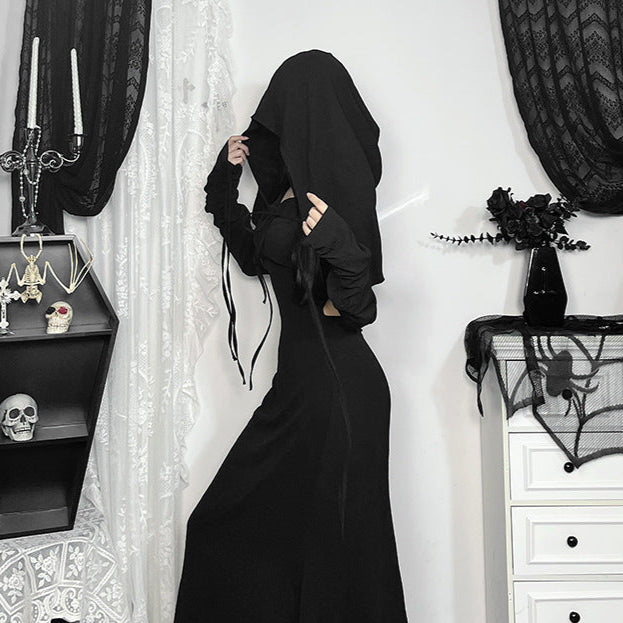 Witch Hooded Shrug Sleeve Cardigan