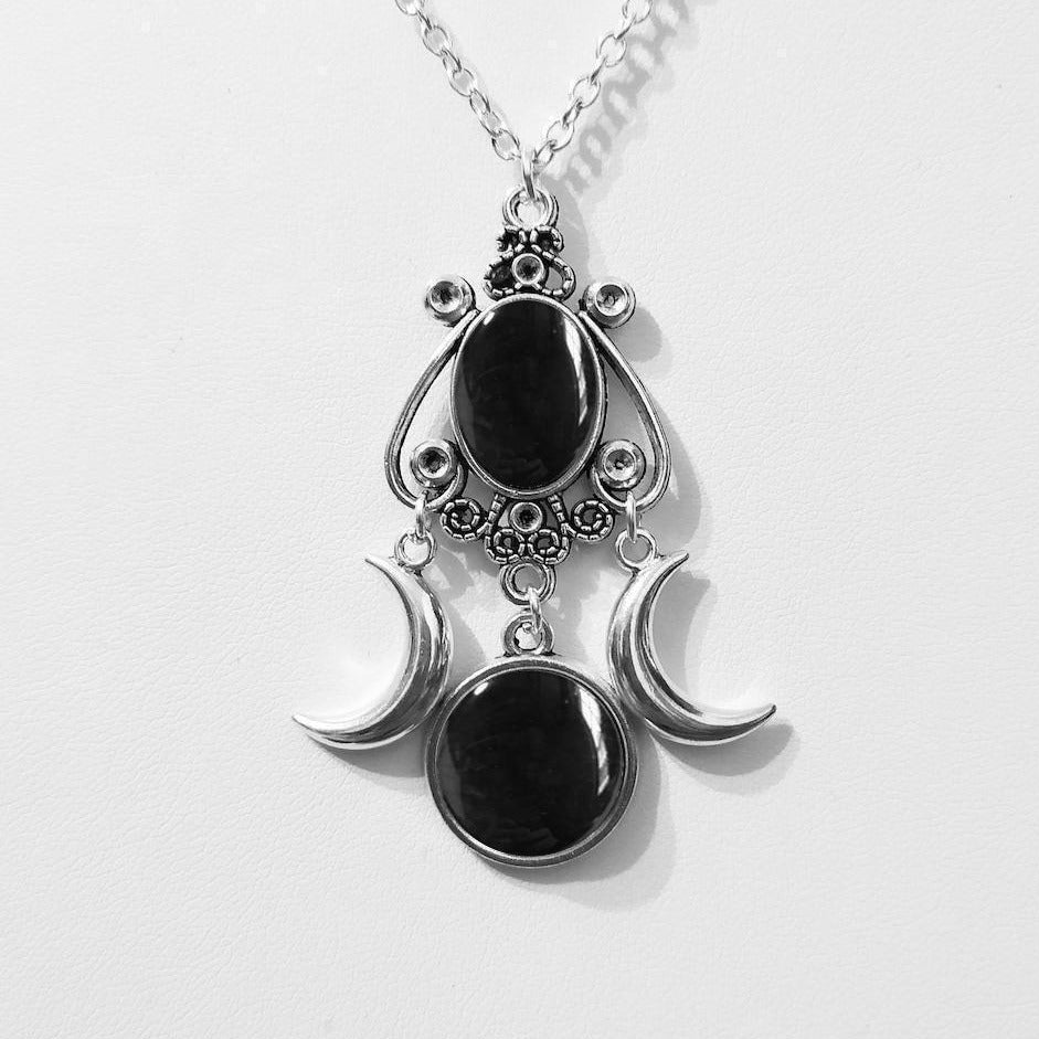 Witchy Gothic Moon Necklace