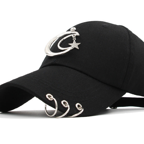black Witchy Moon Baseball Hat Womens