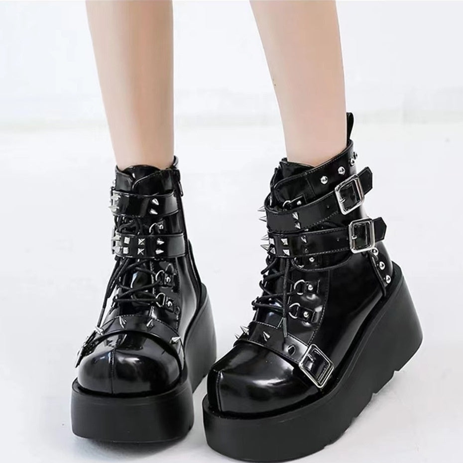Womens Gothic Ankle Boots