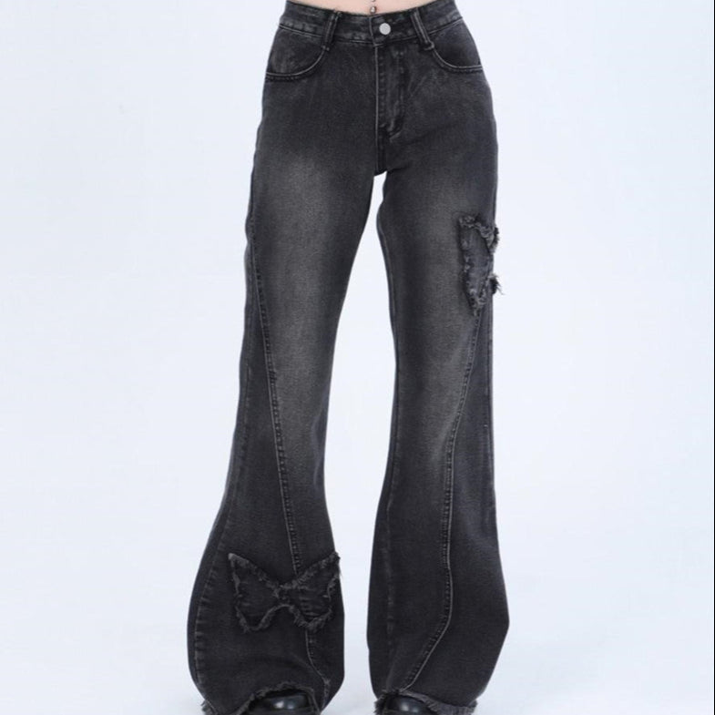 Y2K Alternative Jeans Butterfly Design