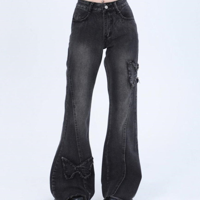 Y2K Alternative Jeans Butterfly Design