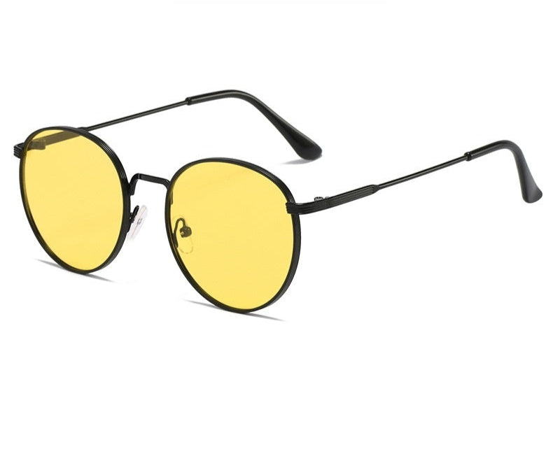 Casual Goth Sunglasses Yellow Goth Sunglasses Thin Frames Thin Frame