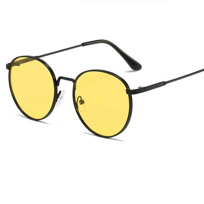 Yellow Goth Sunglasses Thin Frame