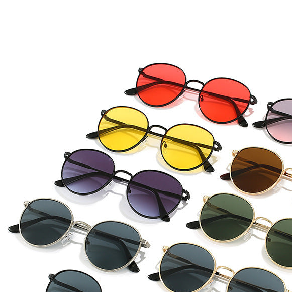 Yellow Goth Sunglasses Thin Frame