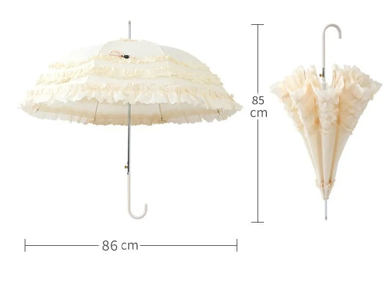 Lace Gothic Umbrella Black