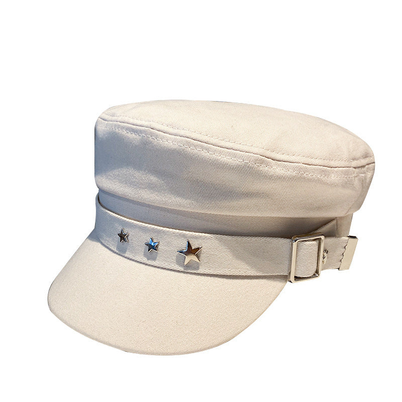 alt Goth Buckle Cap with Stars