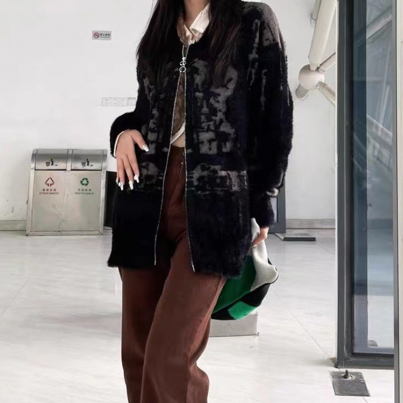 alt Gothic Zip Up Cardigan for Women