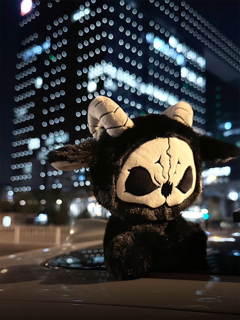 devil Gothic Demon Goat Death Plushie grim reaper goat sheep horns skull