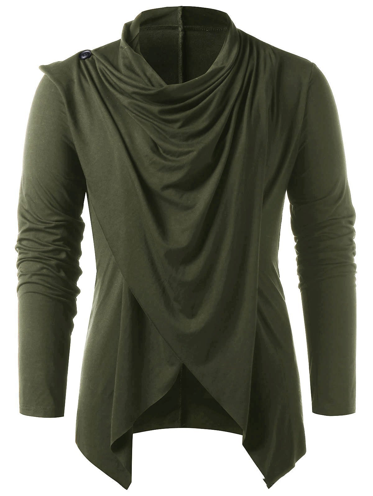 assymetric Mens Gothic Cardigan Blouse