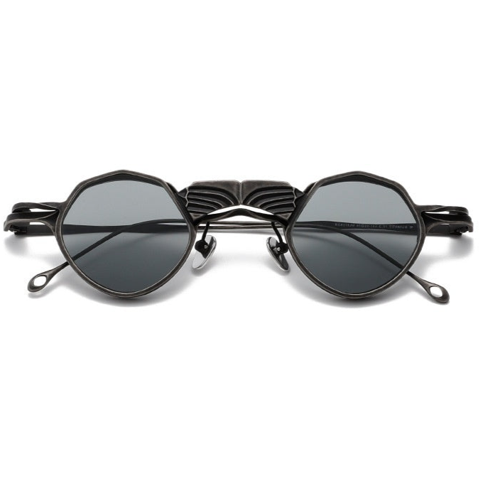 Goth Mini Round Sunglasses Black