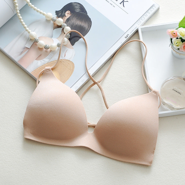 beige Seamless Gothic Bra