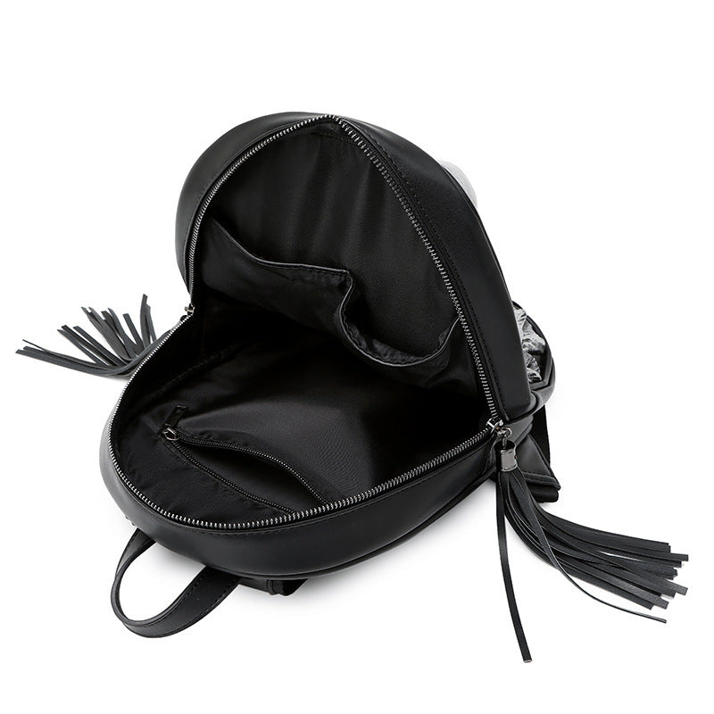 3D Large Skull Backpack black