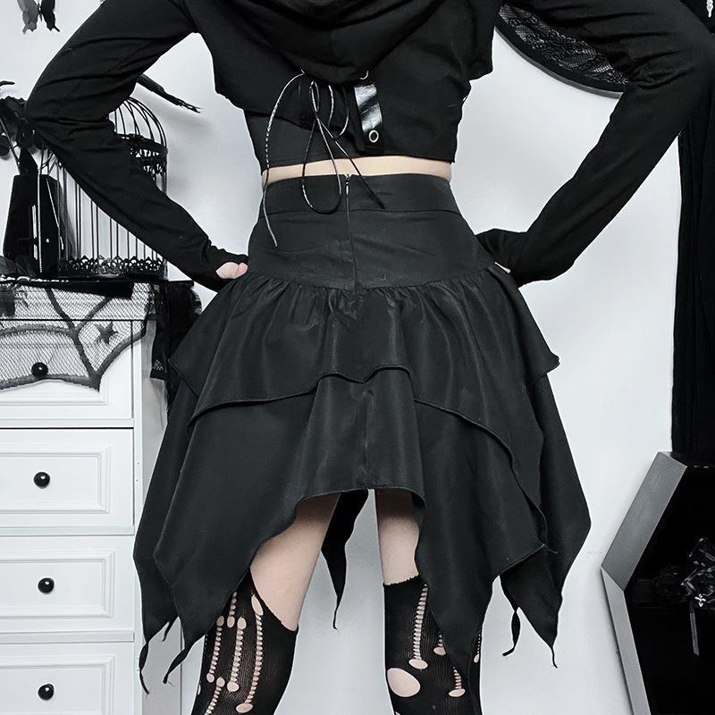 bat shaped Bat Skirt Black Goth
