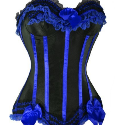 black Blue Corset with Bows