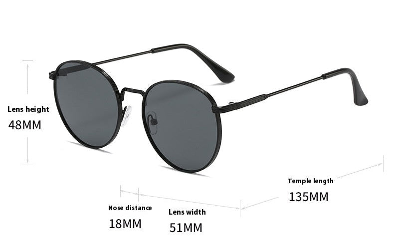 black Casual Goth Sunglasses Thin Frame