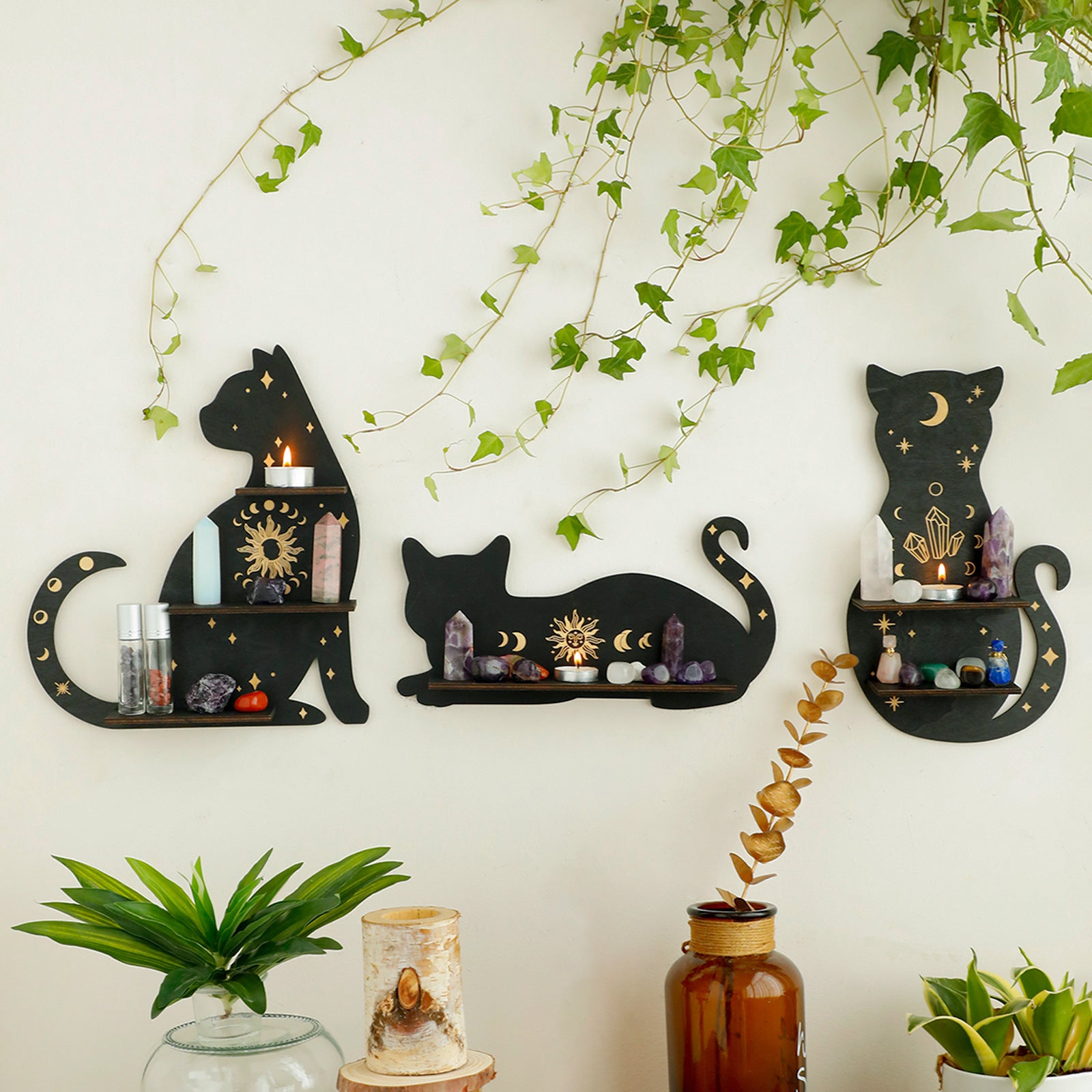black Cat Shaped Shelf
