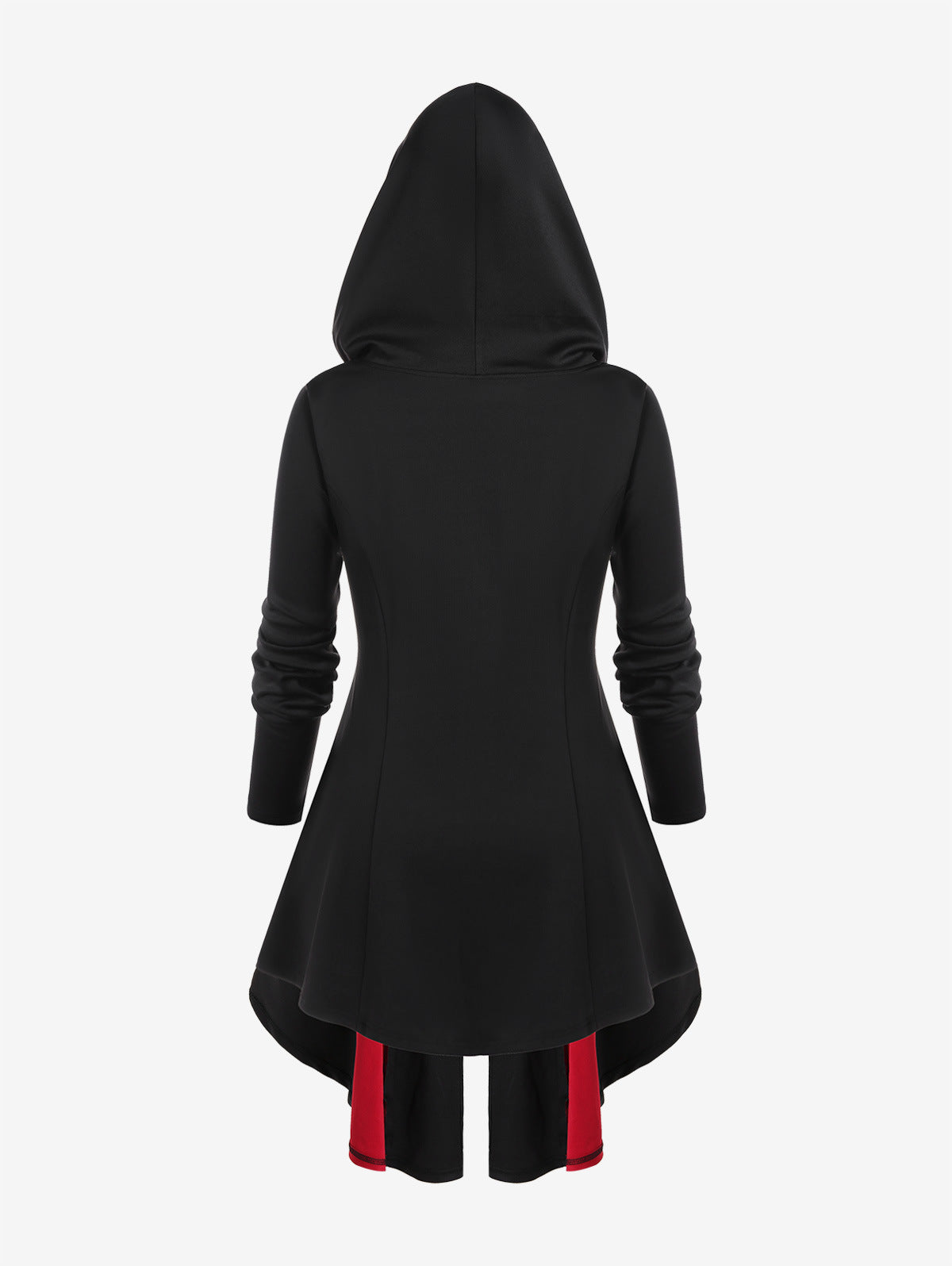 black Goth Hooded Jacket Dress