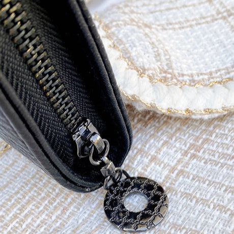 black Goth Large Skull Wallet with Multiple Card Slots