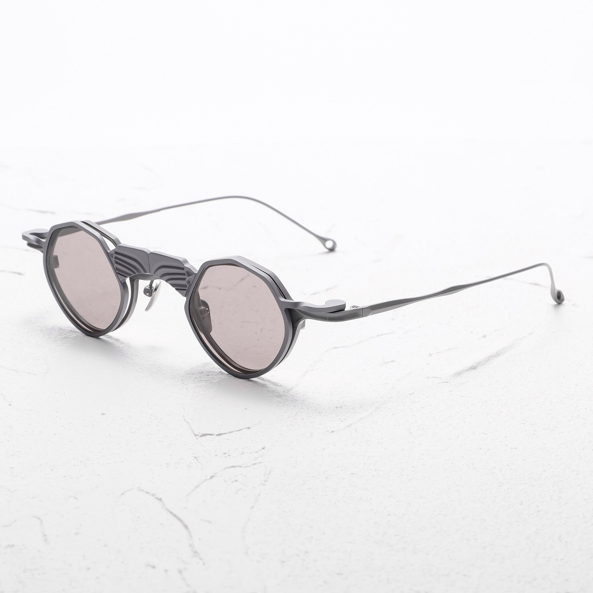 black Goth Mini Round Sunglasses Black