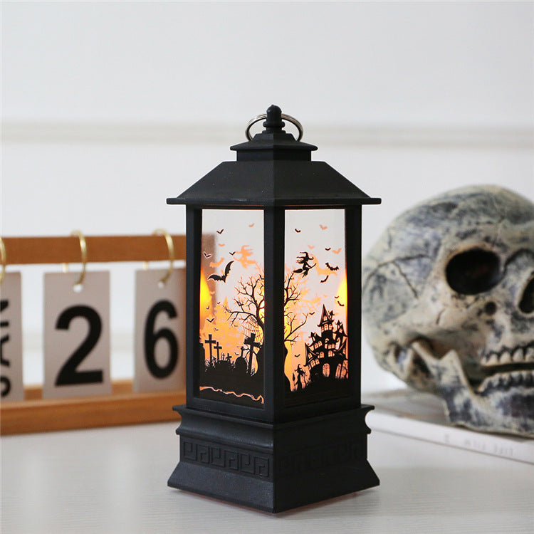 black Gothic glass Candle Lamp