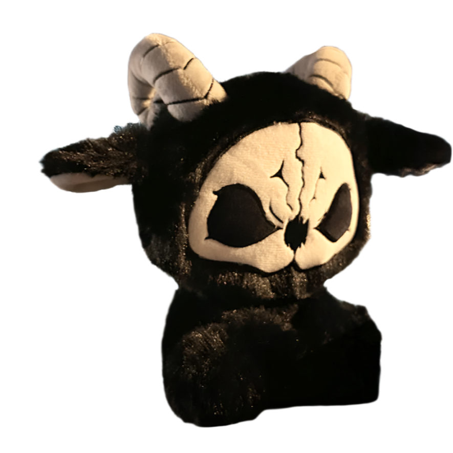 black Gothic Demon Goat Death Plushie