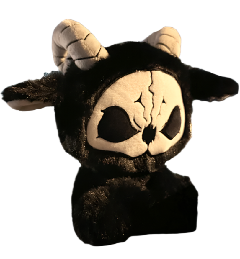 black Gothic Demon Goat Death Plushie