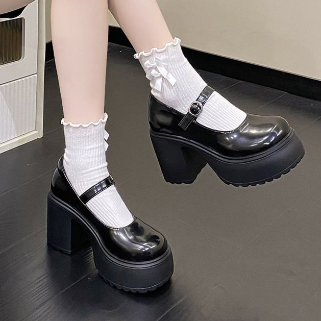black Gothic Vintage Mary Jane Shoes