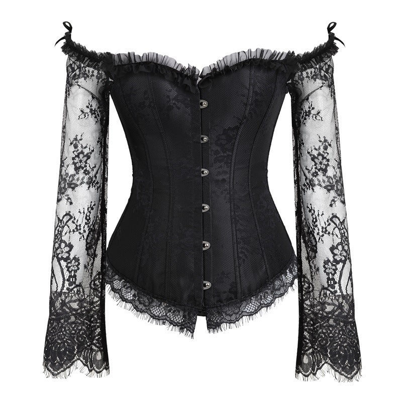 black Long Sleeve Corset
