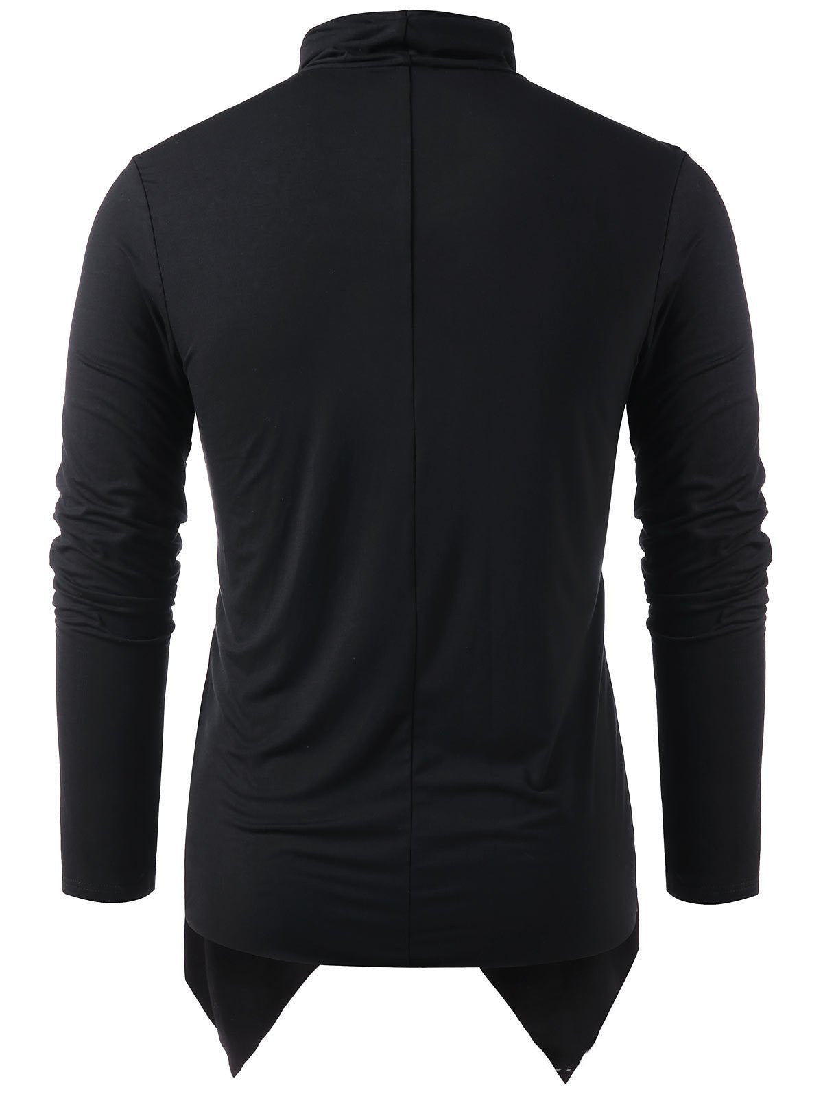 black Mens Gothic Cardigan Blouse