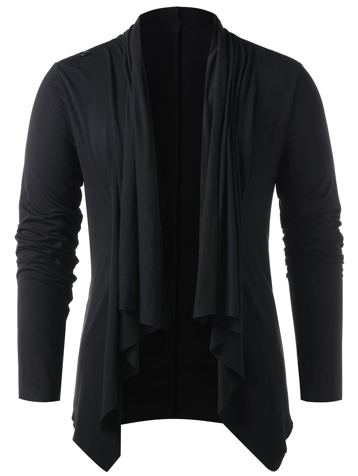 black Mens Gothic Cardigan Blouse