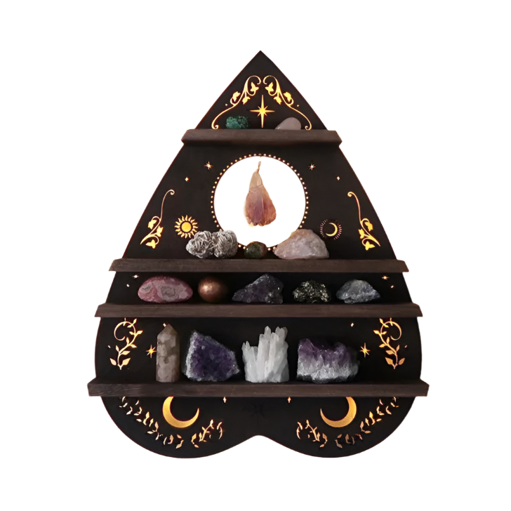 black Ouija board Shelf Rack Organizer spirit board planchette