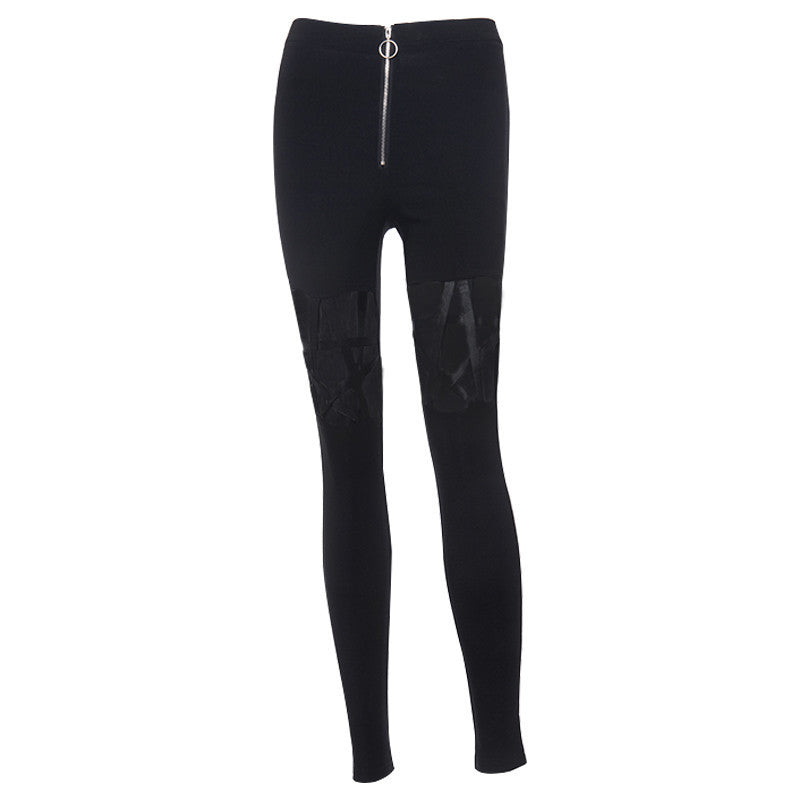 black Pentagram Pants for Women